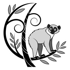vector illustration of a panda