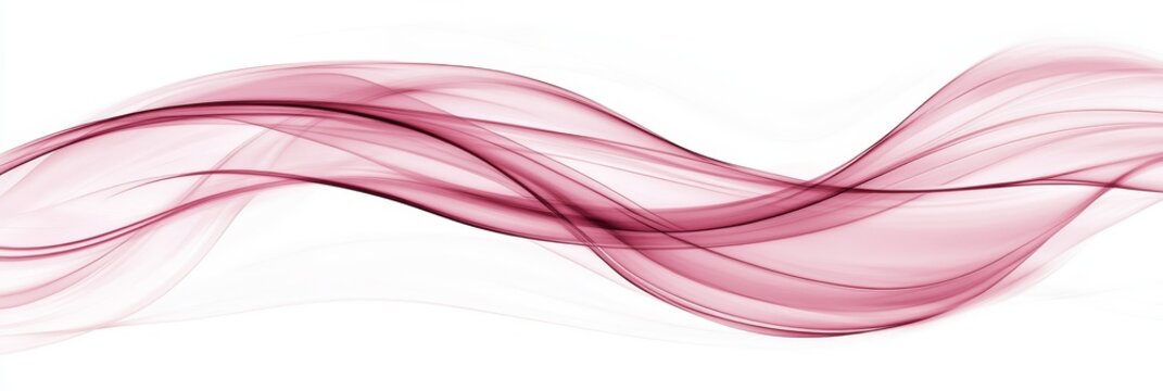 Elegant Pink Fluid Waves on White Background for Modern Design Projects and Creative Graphics
