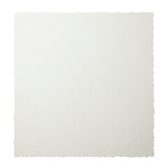 Blank watercolor paper with torn deckle edge