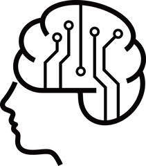 Circuit board designs resembling human brains showcase technology and Artificial intelligence