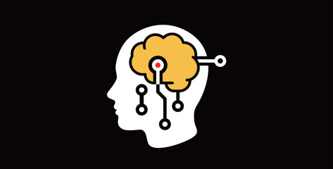 Artificial intelligence brain computer interface concept