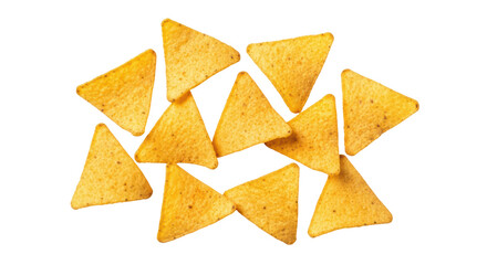 Isolated Pile of Tortilla Chips