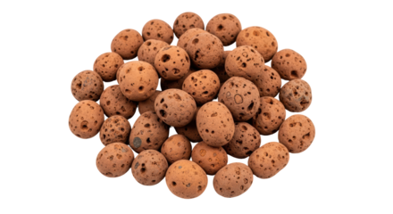 Isolated expanded clay pellets heap