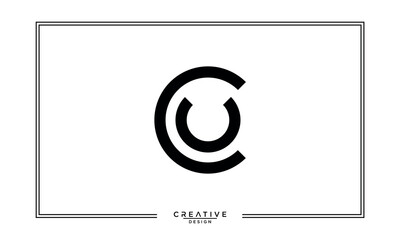 CU, UC,C , U, Abstract Letters Logo Monogram