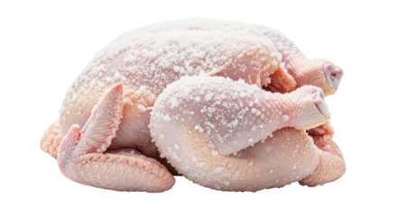 Isolated Frozen Chicken