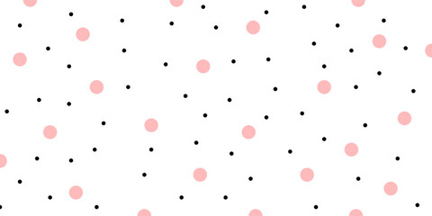 pink and black polka dots on white background,eps10 © zain