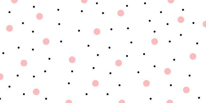 pink and black polka dots on white background,eps10 - Powered by Adobe