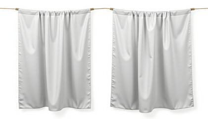 Hanging White Curtains on Twine Decoration or Room Divider