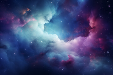 Colorful Nebula and Starfield Effect – Abstract Space Art