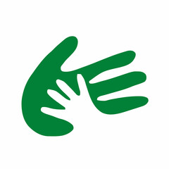 hand in green