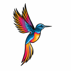 hummingbird and flower