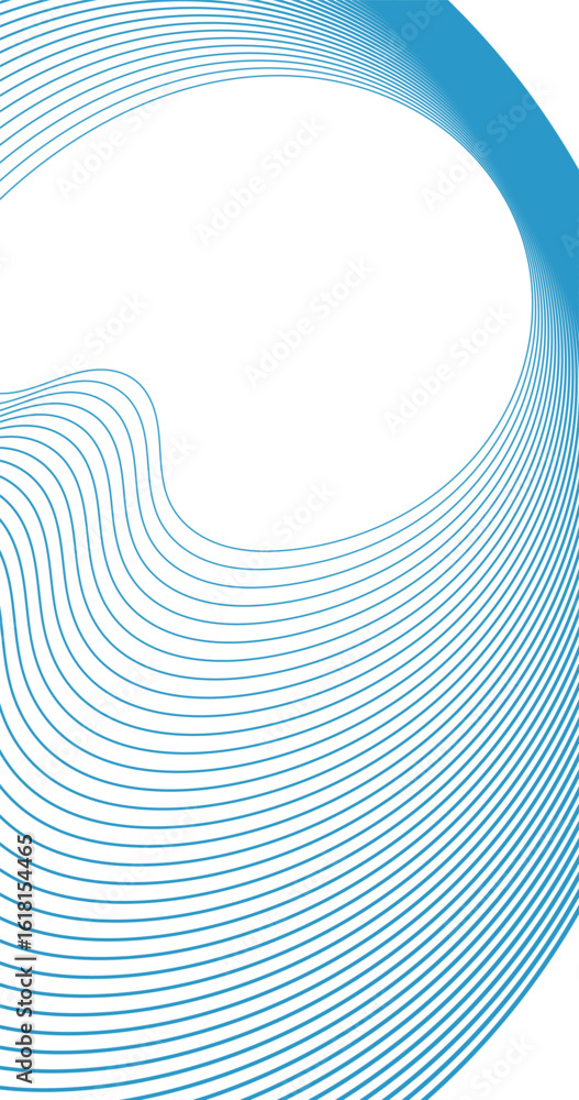 Aufkleber abstract wavy fluid circles lines background vertical template
