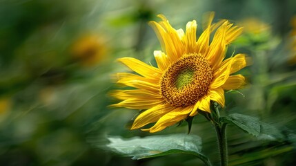Obraz premium A Close-up of a bright sunflower