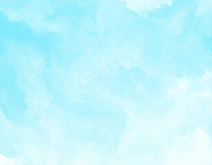 Light Blue Watercolor Wash Soft Textured Abstract Background.