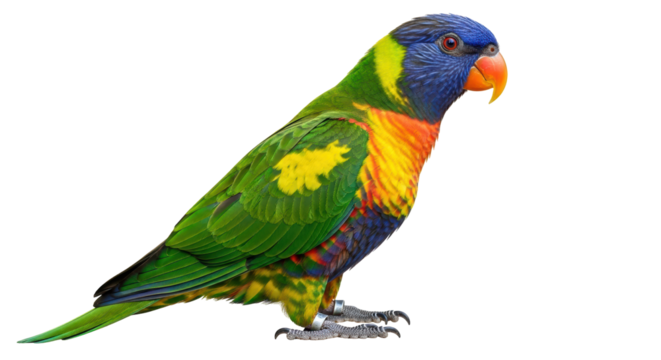 Isolated Rainbow Lorikeet