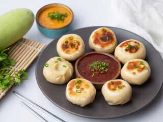 Pan fried momos. Kothey, gyoza,pan friend.