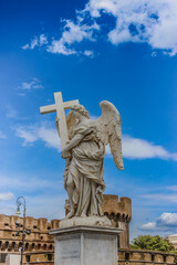 Marble Sculpture of an Angel in Sunlight, Italy.
Ponte Sant'Angelo Angels