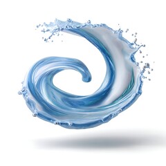 Beautiful Water Splash in Artistic Swirling Motion for Design Use