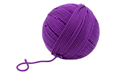 Isolated Purple Yarn Ball