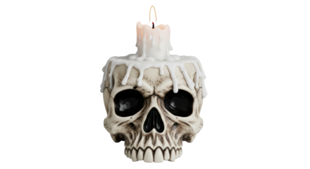 Isolated Candle Skull
