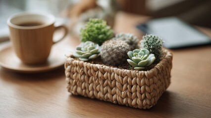 Take a Rest & Recharge: Succulent Arrangement for a Serene Break in Your Workspace