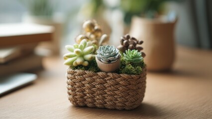 Take a Rest & Recharge: Succulent Arrangement for a Serene Break in Your Workspace