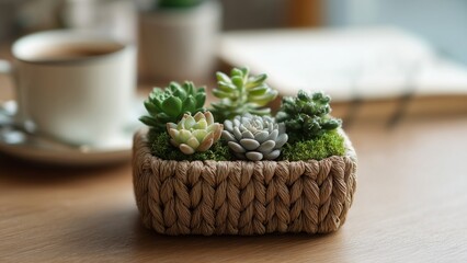 Take a Rest & Recharge: Succulent Arrangement for a Serene Break in Your Workspace