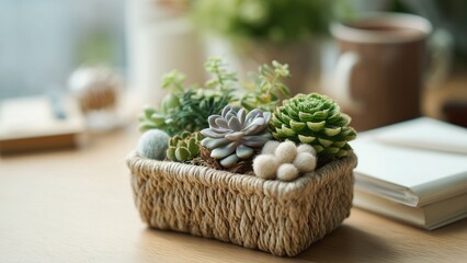 Take a Rest & Recharge: Succulent Arrangement for a Serene Break in Your Workspace