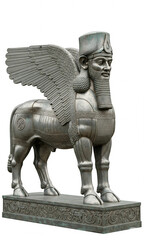 statue of a assyrian lamassu