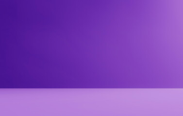 Fototapeta premium Empty purple studio room for product presentation with shadow of tree leaves on the wall. Interior concrete wall and floor design backdrop for displaying products. Shadow overlay effect.