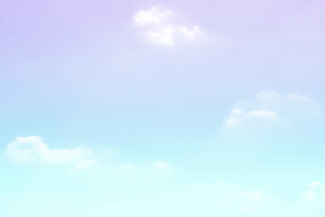 Pastel sky purple pink blue with white cloud. Fantasy background. Summer Spring backdrop. Beautiful...