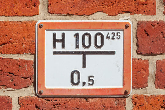 Hydrantenschild, Schieber, Schieberschild, Deutschland