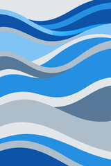 set of abstract blue waves