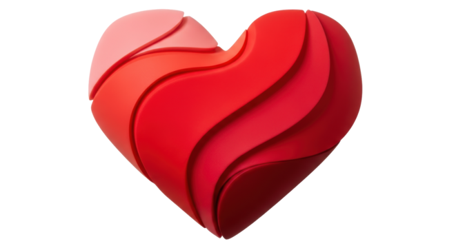 Isolated Abstract Red Heart Shape