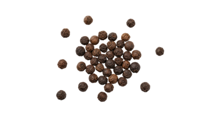 Isolated Black Peppercorns