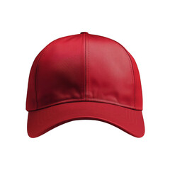 Vibrant red cap showcasing a sleek design and stunning texture on transparent background