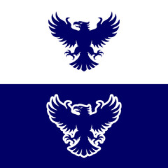 Majestic eagle silhouette with outstretched wings symbolizes power, freedom, and vision for branding
