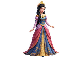 Fototapeta premium Female figure in a regal, elaborate gown.