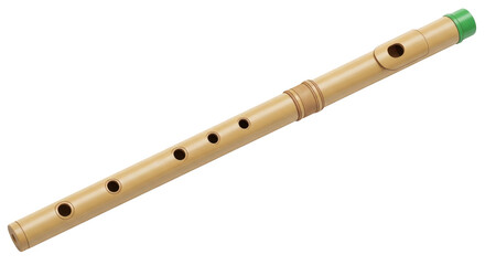 Isolated Wooden Flute