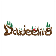Darjeeling text png || DARJEELING text || DARJEELING typography || DARJEELING mount text effect transparent background