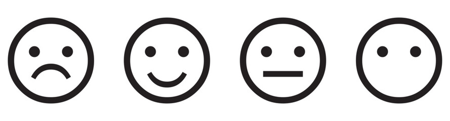 Sad face vector illustration