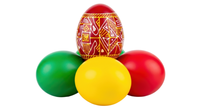Isolated Easter Eggs