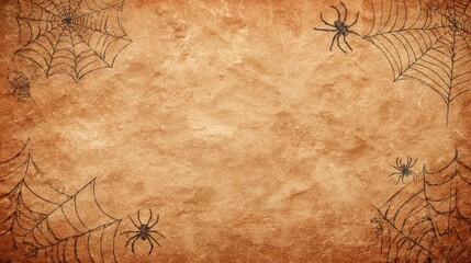Halloween-themed spider web decoration spooky atmosphere graphic design vintage style close-up creepy concepts for parties