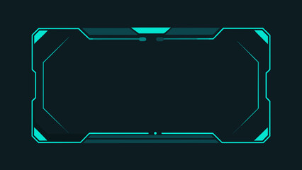 dark angular frame cyan scan pulses hud