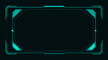 dark angular frame cyan scan pulses hud