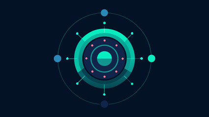 interface wheel design glowing dots