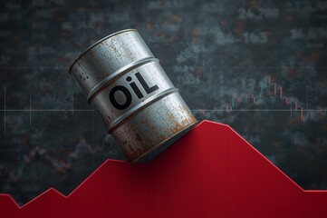 Rising Petroleum Prices with Financial Data Background