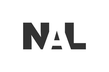 NAL logo design. Initial letter N A L bold font style for tech startups, consulting, corporate branding. Creative company name, headlines typography identity, trendy logotype.