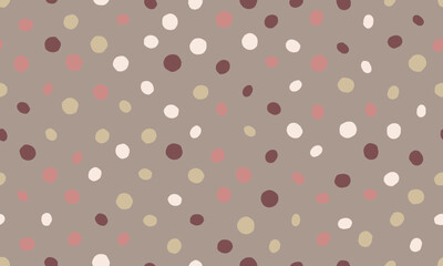 Charming pastel polka dot seamless pattern.  Versatile design perfect for textile prints, wallpapers, website backgrounds, and branding.  Subtle yet playful, evokes feelings of joy and simplicity.