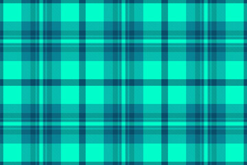 Vibrant teal and turquoise plaid pattern.  Perfect for textile design, website backgrounds, or crafting projects. This cheerful, geometric design evokes feelings of freshness and energy.